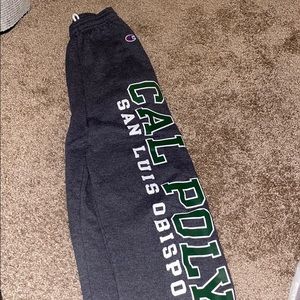 Gray cal poly champion sweats.